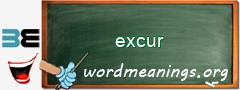 WordMeaning blackboard for excur